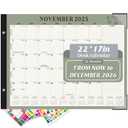 Gannyfer Desk Calendar 2026, Large 2026 Desk Calendar 22" x 17", Now - Dec 2026, 18 Monthly Academic Desktop Calendar with To-Do List and Notes, Plastic Cover, Thick Paper, 2026 Calendar for Planning and Organizing(6 Stickers)