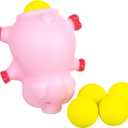 1pc Foam Ball Popper Toy - Squeeze & Launch Pig Toy w/ Foam Balls Included  Animal Ball Shooting Squishy Toy, Toddler Toys