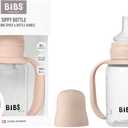 BIBS Sippy Bottle 150 ml  Leak-Proof Toddler Cup with Easy-Grab Handles & Soft Silicone Spout  BPA-Free Baby Training Cup - Blush