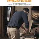 Tactical Belt for Men 2-Pack, Military Style Stretch Nylon Work Hiking Belts, 1.5" Elastic Web Quick-Release Belt (Black, M)