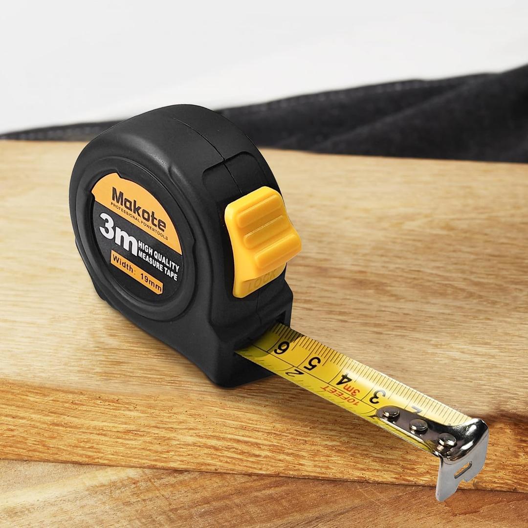 10Ft Tape Measure Retractable, Manual-Locking Blade, Item Weight: 2 g
Measurement Accuracy: +/-0