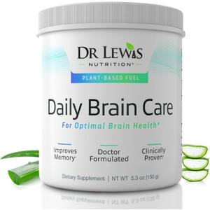 Brain Supplements for Memory and Focus with BiAloe - Plant-Based Daily Brain Care Cognitive Supplement and Nootropics Brain Support Supplement Powder - Immunity and Energy - 150g
