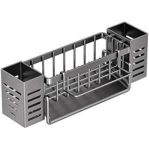 suyncyi 304 Stainless Steel Sponge Holder for Kitchen Sink, Kitchen Sink Organizer ,Sponges Soap Dispenserand Storage Essentials.