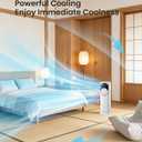 Hiluce 4-IN-1 Tower Fans that Blow Cold Air for Bedroom, Bladeless Fan and Heater Combo,28 ft/s Quiet Swamp Cooler Fan with Ice Packs,180 Oscillating,2 Heating & 3 Cooling Speed, 9H Timer
