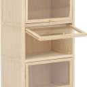 1/12 Dollhouse Shelf, Wooden Dollhouse Bookshelf Cabinet, Miniature Furniture Display Shelf for Dollhouse Furniture Decoration Dollhouse Accessories