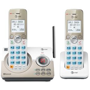 AT&T DL72219 DECT 6.0 2-Handset Cordless Phone for Home with Connect to Cell, Call Blocking, 1.8" Backlit Screen, Big Buttons, intercom, and Unsurpassed Range