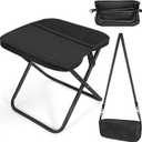 Pocket Chair, Folding Camp Stool for Adults, Portable Lightweight Small Foldable Camping Chair, Mini Seat Travel Fishing Stool Compact Folding Footrest with Carry Pouch&Strap Silla plegable porttil