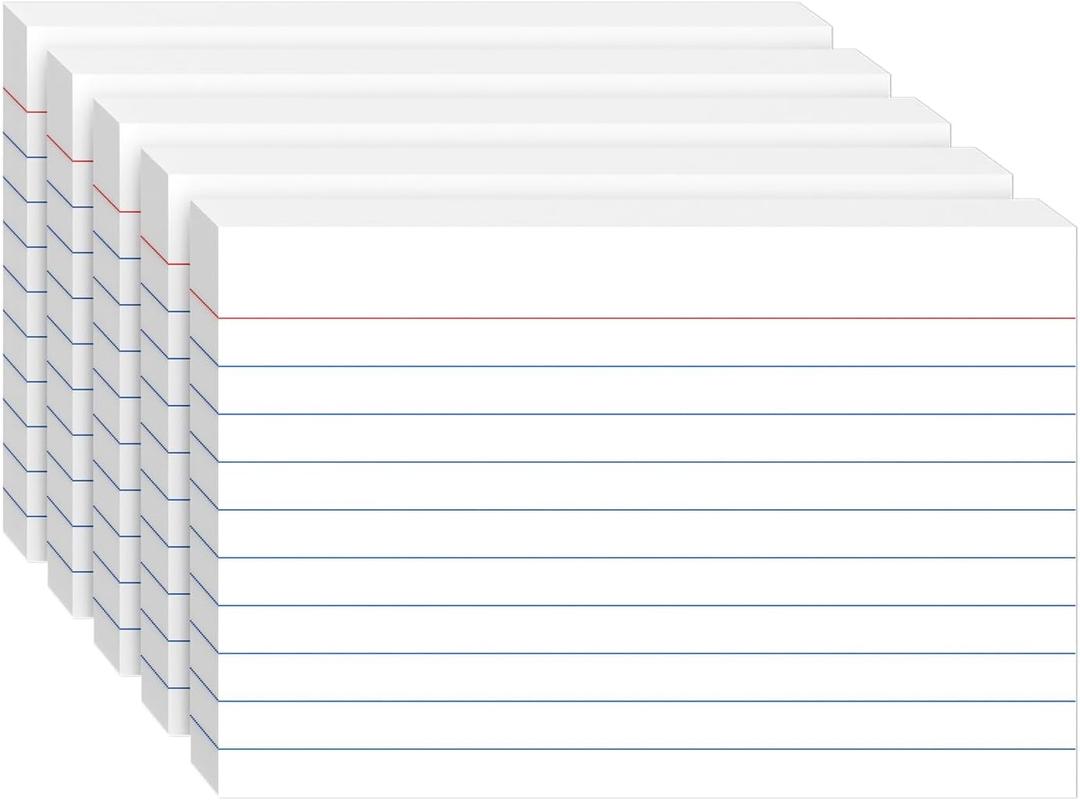 Index Cards 4x6, 200 Sheets, Ruled White Flash Cards for Effective Studying and Note-Taking, Premium Note Cards, Essential School Supplies for College & Office, Home Organization & Study Supplies