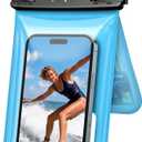 Rynapac IPX8 Waterproof Phone Pouch Floating, [Up to 8.5''] Double Space Waterproof Phone Case with Adjustable Lanyard for iPhone 17 16 15 Pro Max, Cell Phone Dry Bag for Beach Cruise Ship Essentials
