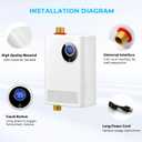 Tankless Water Heater Electric 110V, 3000W Instant Water Heater Under Sink, On Demand Hot Water Heater Electric with Digital Display, Portable Mini Small Water Heater for Kitchen Bathroom RV