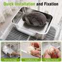 Stainless Steel Rabbit Litter Box 17.5×13.6×5.9 in (L)