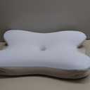 Cervical Neck Pillow, Memory Foam Pillows for Neck and Shoulder Pain Relief, 2 Heights Ergonomic Pillow with Breathable Ice Silk Cover, Neck Support Pillow for Stomach Sleepers White