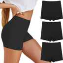 SHARICCA BoyShorts Panties for Women Seamless Soft Boy Shorts Underwear Short Boxer Briefs Anti Chafing Multiple Pack (Medium, (3 Pack) Black)