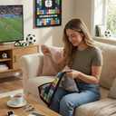 FIFA World Cup DIY Fabric Wall Hanging Kit – Soccer Fan Sewing Craft Project – Includes 28" x 43" Fabric Panel, Backing, Binding & Instructions – Create a 27" x 40" Handmade Wall Art Décor