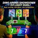 Toys for Boys Age 3-12, 3 Dinosaur-Themed & 3 Dino Flashing Lights & Dino Claw Launcher, Kid Toys, Fun Auto Reset Electronic Scoring Game with Sounds,3 4 5 6 7 8 9 10 11 12 Year Old Boy Birthday Gifts
