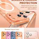 BERFY for iPhone 17 Pro Max Case for Women, Compatible with MagSafe, Clear Glitter Shockproof Protective Case, Anti-Yellowing, with Screen Protector & 3 Diamond Camera Lens Covers 6.9", Sparkle Clear