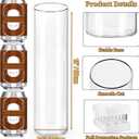 TBWIND 12Pcs Glass Cylinder Vases 12 Inch Tall Clear Flower Vases for Centerpieces Wedding Decoration, Hurricane Floating Candle Holder for Party Table Home Decor