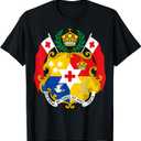 Tongan Coat Of Arms Tonga Emblem Symbol T-Shirt T-Shirt (Small, Black)