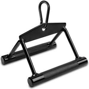 Yes4All Cable Machine Attachment, Double D Handle & Tricep Rope Cable Attachment, Weight Machine Accessories Load 880 LB for Home Gym (Black)