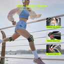 2 x Patella Knee Brace with Side Stabilizers for Men & Women, Adjustable Patellar Tendon Support Strap for Knee Pain, Knee Strap for Running, Meniscus Tear, Arthritis, Tendonitis, Injury Recovery (Black, One Size)