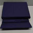 Amazon Basics Soft Organic Cotton Sheet Set with 2 Pillowcases, GOTS-Certified, Queen, Navy Blue