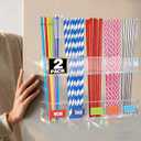 Aheroi 2 Pack Straw Holder, 9.5 Large Acrylic Straw Holder for Cabinet Door with 40pcs Label Stickers &15pcs Adhesive Tape, Reusable Sign Holders Organizer for Kitchen Accessories Storage