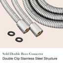 Shower Hose, 79 Inches Extra Long Stainless Steel Handheld Shower Head Hose Replacement with Brass Insert and Nut, Flexible Hose Extension for Hand Held Shower Head