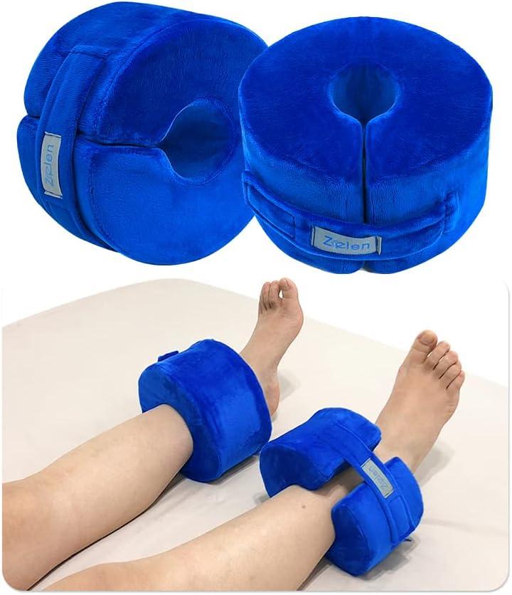 Zelen Foot Support Pillows Heel Ankle Protector Foot Cushion for Pressure Sores Ulcer Bed Sore Pads Cushion Leg Rest Pillow Supports Sore Feet Pillow Ankle Foam for Sleeping (Blue, 1 Pair) (2 Count (Pack of 1)) Zelen Foot Support Pillows Heel Ankle Protector Foot Cushion for Pressure Sores Ulcer Bed Sore Pads Cushion Leg Rest Pillow Supports Sore Feet Pillow Ankle Foam for Sleeping (Blue, 1 Pair) (2 Count (Pack of 1))
