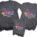 Family Vacation Shirts 2025 Family Matching Outfit Magical Animal Land Tshirt Family Trip Couples Travel Women Tops Dark Grey XL