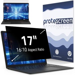 Laptop Privacy Screen 17 Inch Compatible With Lenovo Hp Dell Acer Asus Thinkpad Envy Xps, 16:10 Aspect Removable Anti Glare Blue Light Filter Protector, 17in Computer Monitor Privacy Shield