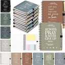 Kosiz 30 Set / 60 Pcs Mother's Day Christian Gift Bulk with Pocket Spiral Religious Notebook with Sticky Notes Bible Verse Pens Prayer Journal Gifts for Church Men Women Sunday School Teacher (Boho)