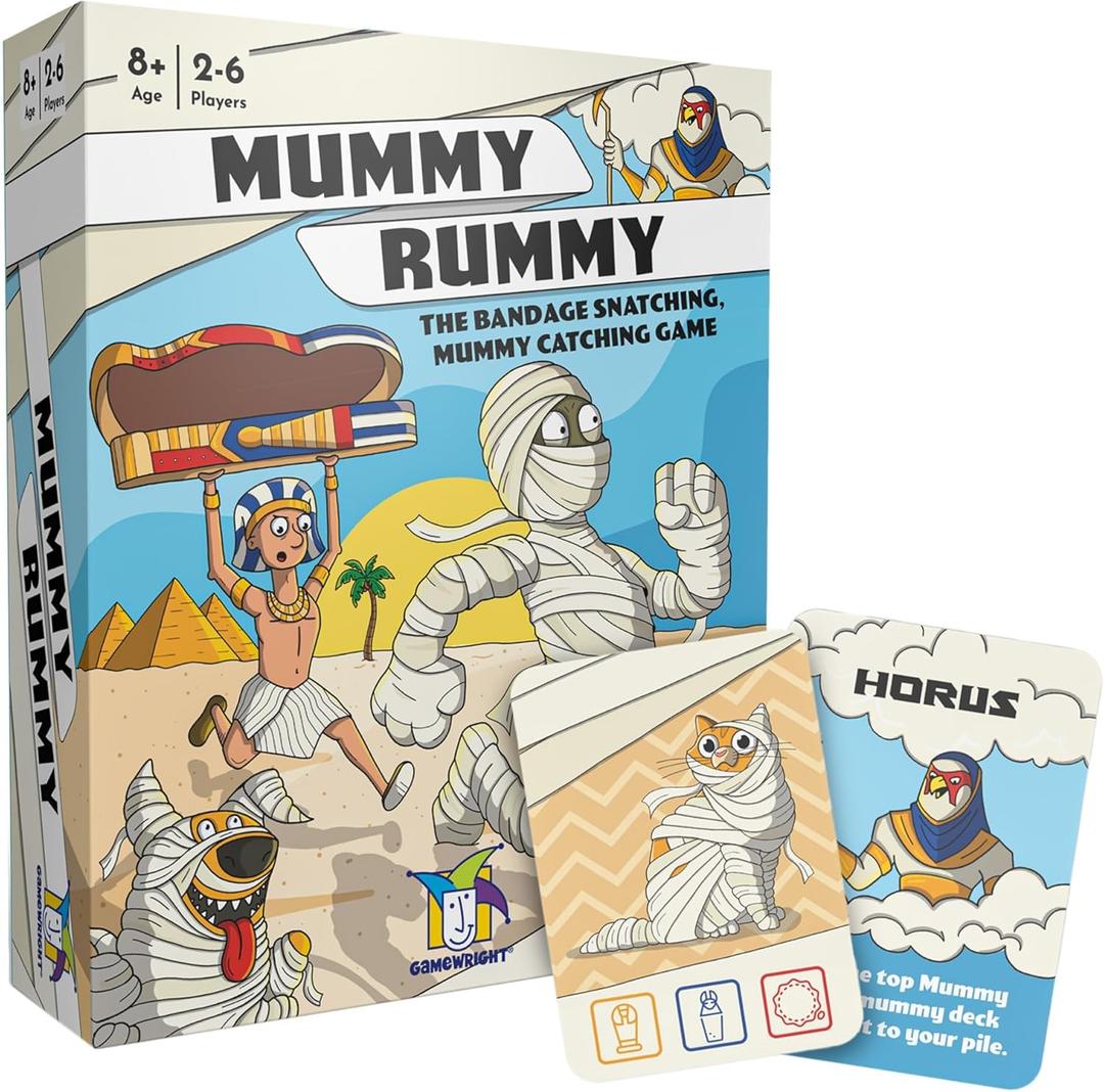 Gamewright - Mummy Rummy 30th Anniversary Edition - Card Game for Ages 8+