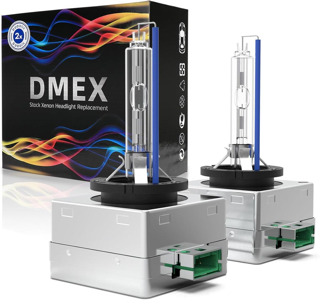 DMEX D3S HID Headlight Bulbs Xenon 35W Replacement 66340 42403 42302 - Pack of 2, 8000K White Blue (Not fit Halogen Headlamp)