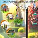 Garden Hose Holder for Outside - Upgraded Water Hose Holders with 5 Spikes & 2 Shepherds Hooks, Freestanding Hose Stand Heavy Duty Hose Hanger Hose Storage Hose Reel Rack for Outside Yard Lawn