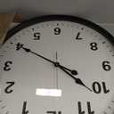 LEIKE Metal Large Wall Clock 24IN Black, Retro Silent Quartz Battery Operated, Decorative for Patio, Kitchen, Living Room, Bedroom, Pool
