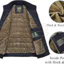 VtuAOL Men's Outerwear Vest for Men Winter Puffer Vests Fleece Lined Outdoor Warm Sleeveless Jackets (Black, L)