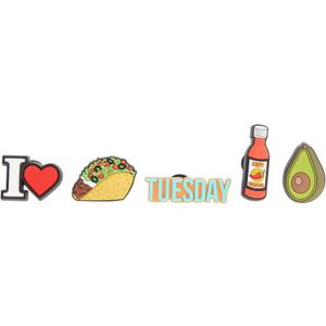 5 x Crocs Jibbitz 5-Pack Food Shoe Charms | Jibbitz for Crocs, Taco Tuesday, One Size