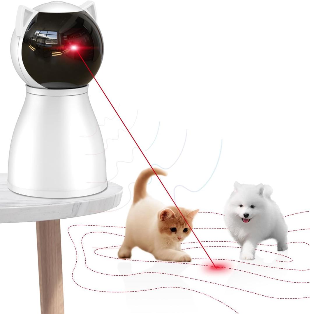 Cat Toys [2025 Newly Upgraded] Real Random Trajectory Rechargeable Motion Activated Cat Laser Toy Automatic, Interactive Cat Toys for Indoor Cats/Kitten/Dogs