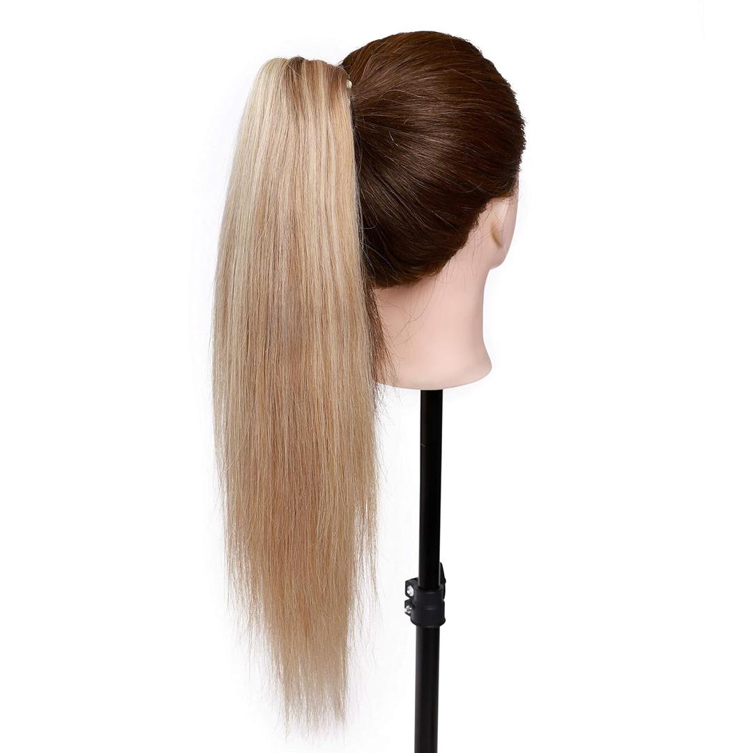 Hairro Claw Ponytail Extension 16 Inch 105g #12P613 Golden Brown Mix Bleach Blonde