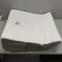 Cozymaker 10" Bed Wedge Pillow for Sleeping After Surgery, Back Support, Leg Elevation, Gerd Acid Reflux, Neck Pain, Snoring, Cooling Memory Foam Triangle Incline Wedge (White-grey)