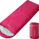 3-4 Season Sleeping Bag for Adults & Kids, Lightweight Warm Cold Weather Camping Bag with Waterproof Compression Sack – Portable for Hiking, Backpacking, Traveling & Outdoor Adventures