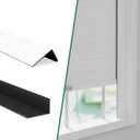 Light Blocking Strips for Window Shades and Blinds, 100% Blackout PVC Side Tracks Light Blocker for Blinds, Window Light Blocker for Bedroom(White, 58", 2PCS)