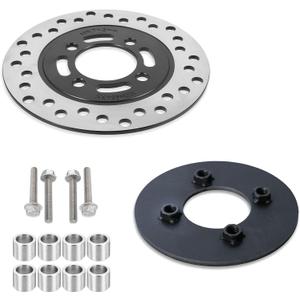 JMCHstore Mini Bike Drum to Disc Hydraulic Brake Wheel Conversion Kit for Coleman CT200U BT200X Baja Warrior Massimo MB200 AXIS M200 PUMA 200 Mini Bike Parts (4 hole)