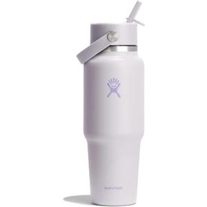 Hydro Flask Travel Water Bottle - Insulated Stainless Steel - Wide Straw Lid, Non Spill, Leakproof in 32 Oz Cloud Pink