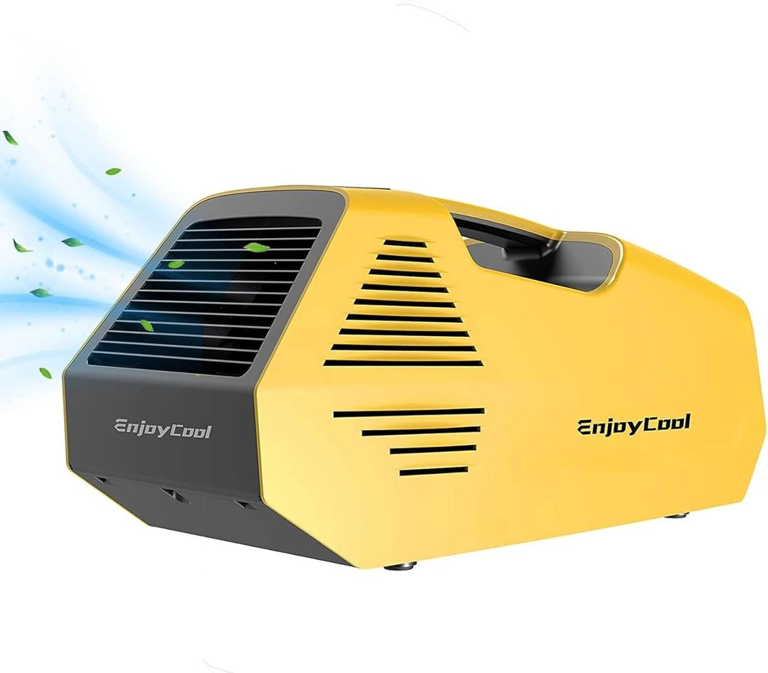 Portable Air Conditioner for Camping, 2380BTU Tent Air Conditioner for Camping 240W Camping Air Conditioner Low Power Consumption Indoor Outdoor for Tent Car Van Life (Yellow 2)