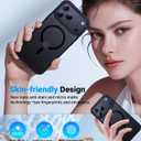 Magnetic for iPhone 17 Pro Max Case, [Anti-Slip] [Military-Grade Drop Protection] [Camera Protection] Skin-Friendly Slim Matte Shockproof Protective Case for iPhone 17 Pro Max, Black