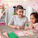 Motipuns 24 Sets DIY Flower Paper Bouquet Craft Kit Bulk for Kids Make Your Own Flower Bouquet DIY Craft School Classroom Teacher Gift Appreciation Gifts (Light Color,Daisy)