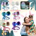 6PCS 3D Printed Dragon Eggs with Dragon Inside, Easter Basket Stuffers Mini Mystery Crystal Egg Fidget Toy, Surprise 3D Printed Animals Toy