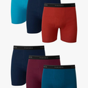 Hanes mens Boxer Briefs, Cool Dri Moisture-wicking Underwear, Cotton No-ride-up for Men, Multi-packs Large, Blue/Green/Red/Grey