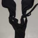 Kaei&Shi Sexy One Piece Swimsuit for Women,Cut Out Criss Cross Bathing Suit,Thong Monokini Swimsuits (Small, Black)
